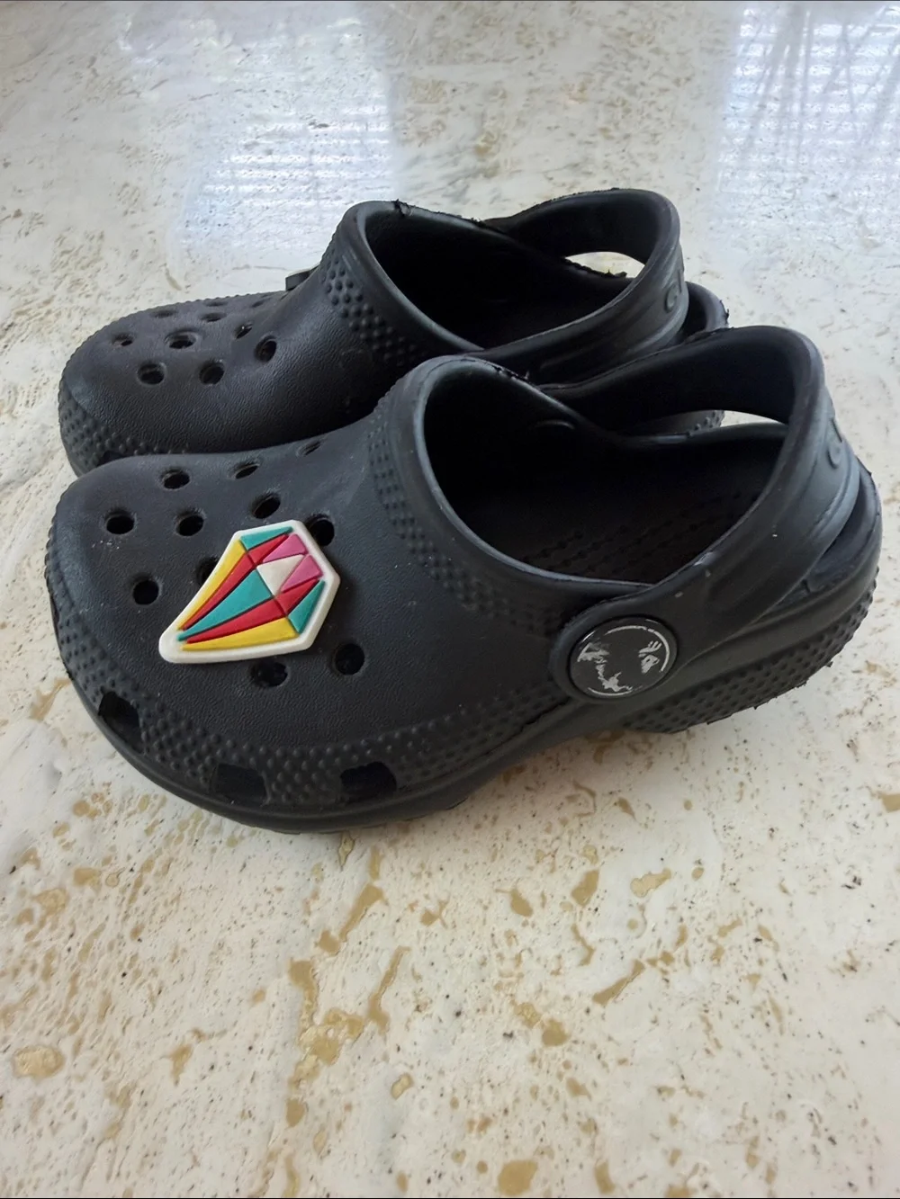 Crocs Classic Black Clogs Toddler Baby Unisex Slip On Shoes Size 6